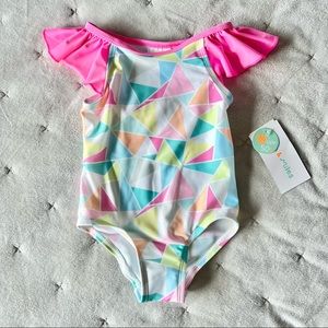 NWT Mia & Miles Geometric Swimsuit
